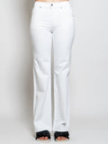 2026 New Arrival Pantaloni a Zampa Bull Denim Cinque Tasche Bianco