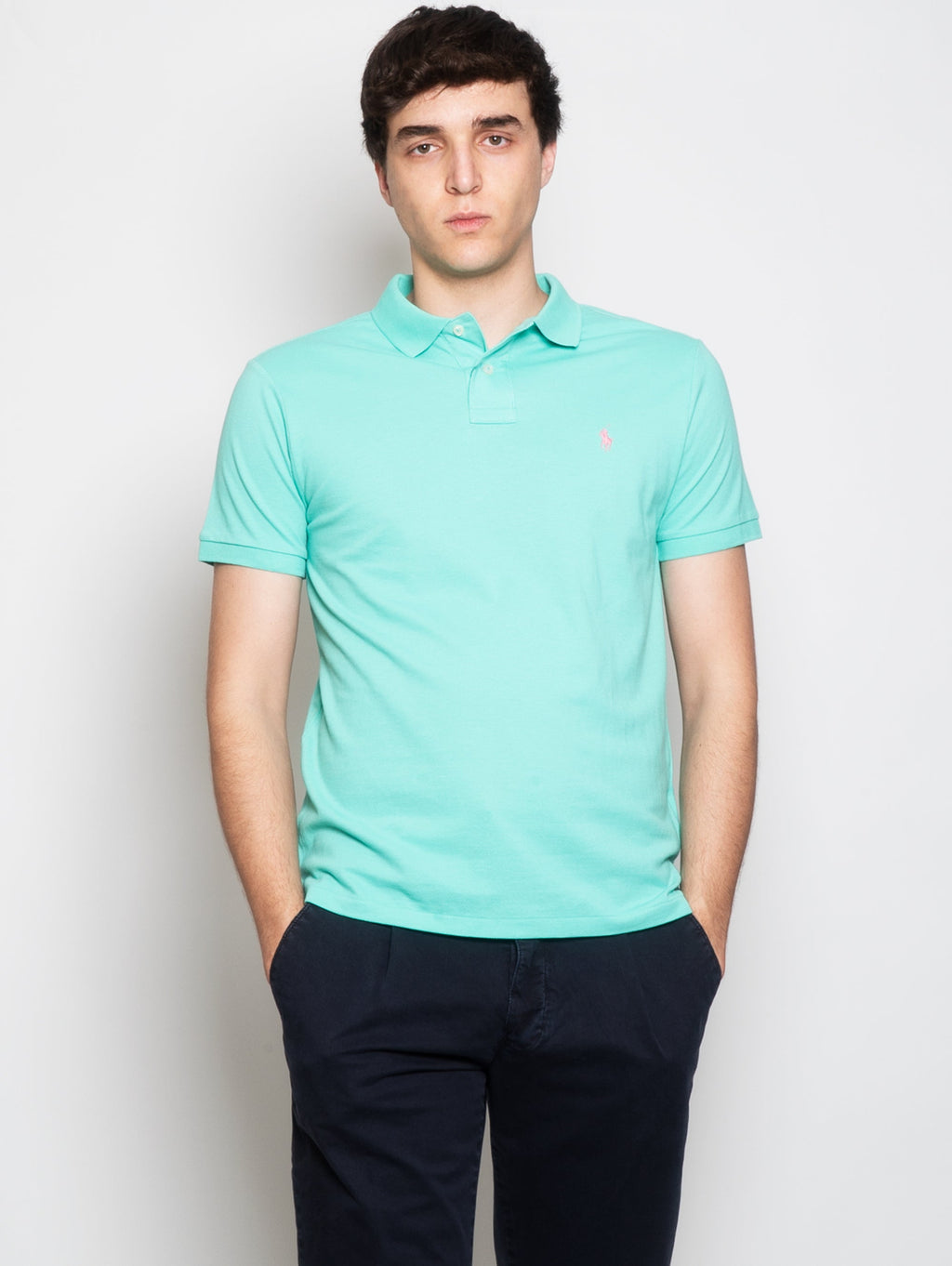 2026 New Arrival Polo in Piquet Slim Fit Verde