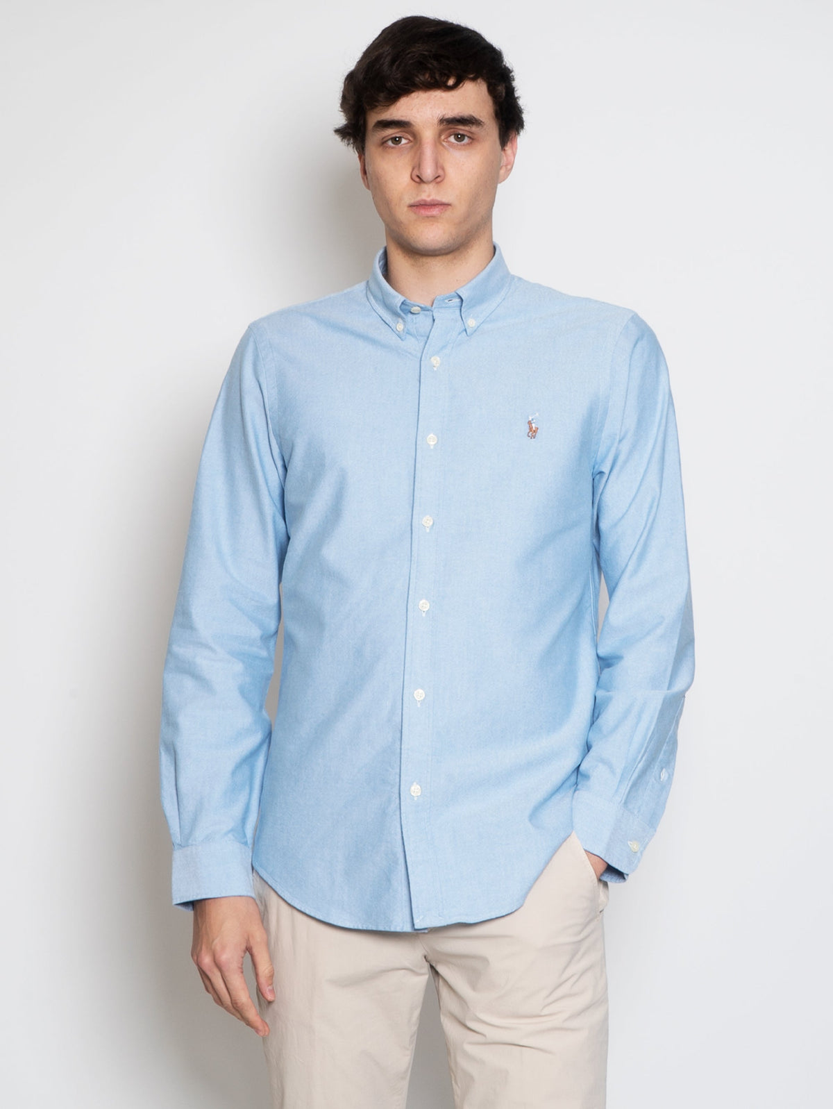 2026 New Arrival Camicia Oxford Slim Fit Blu