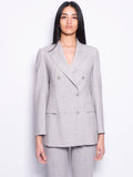 2026 New Arrival Giacca Doppiopetto in Fresco Lana Grigio Mélange Chiaro