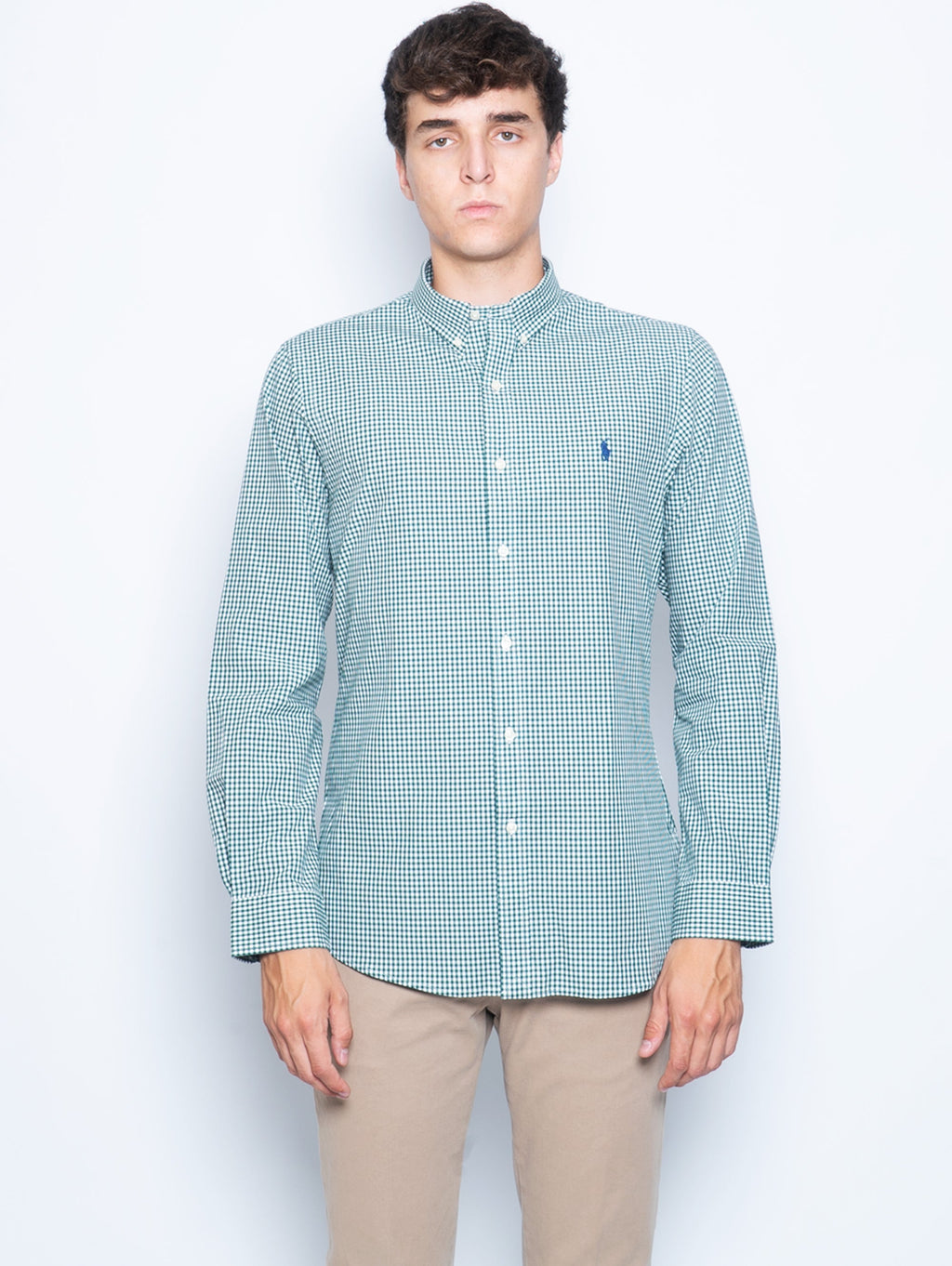 2026 New Arrival Camicia a Quadretti Bianco/Verde