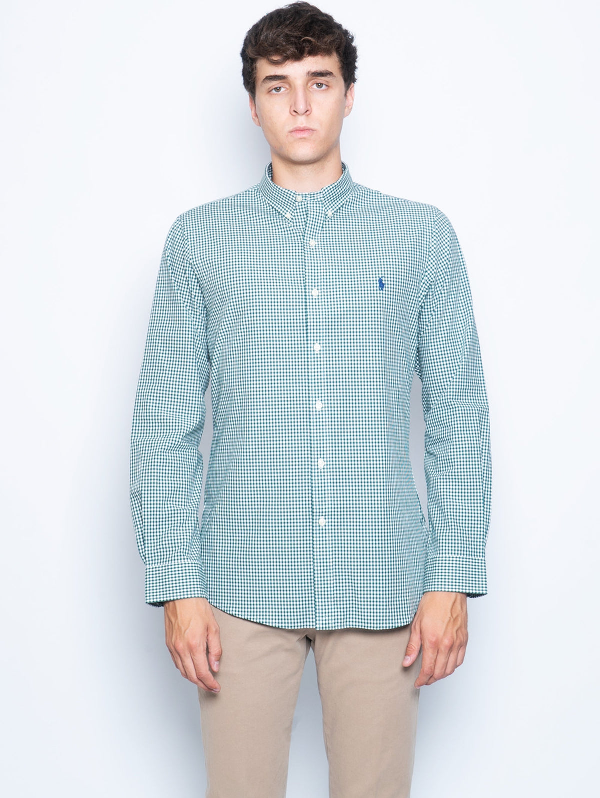2026 New Arrival Camicia a Quadretti Bianco/Verde