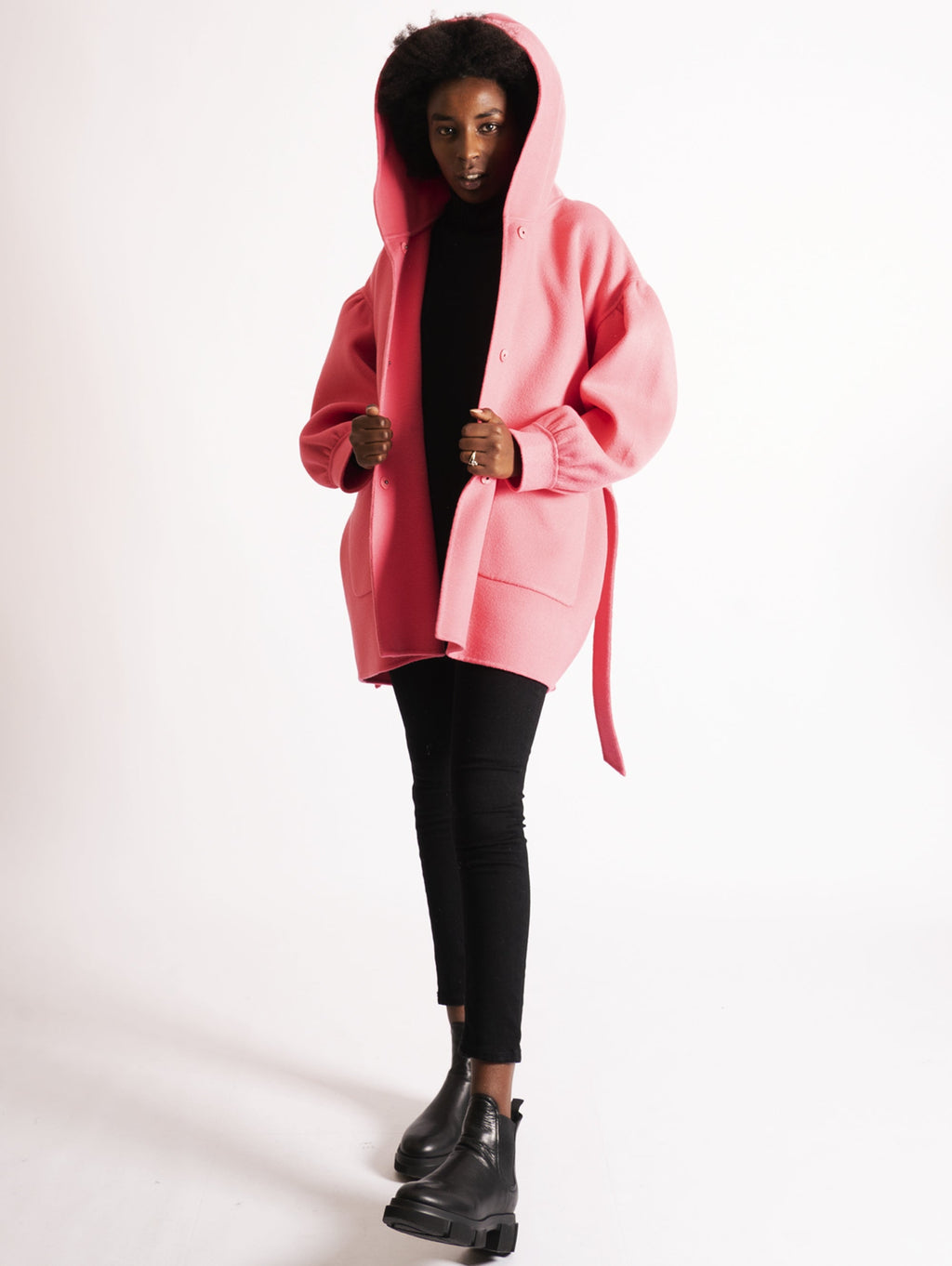 2026 New Arrival Parka in Doppio di Lana Rosa