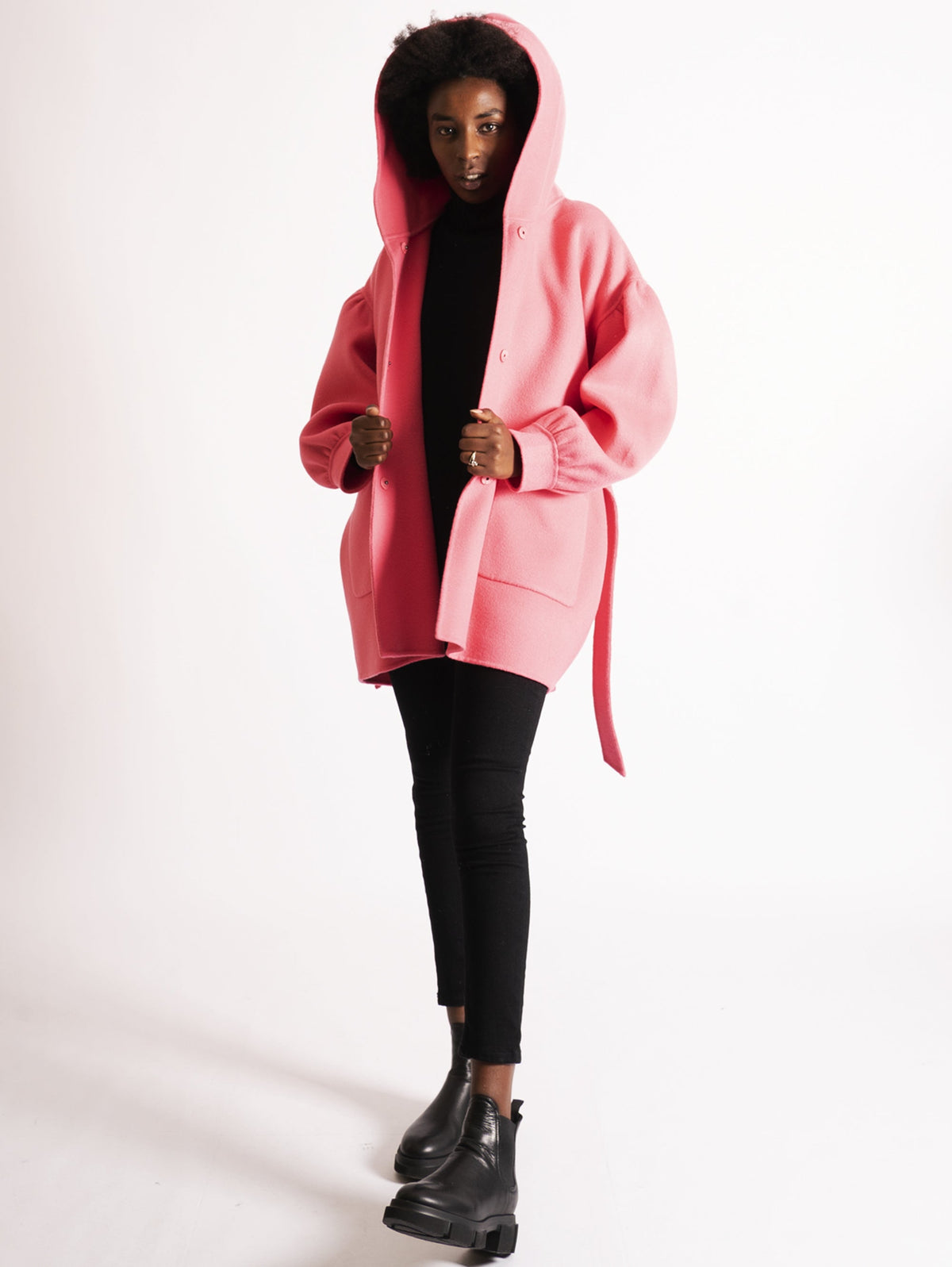 2026 New Arrival Parka in Doppio di Lana Rosa