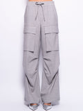 2026 New Arrival Pantaloni Parachute Grigio Mélange Chiaro