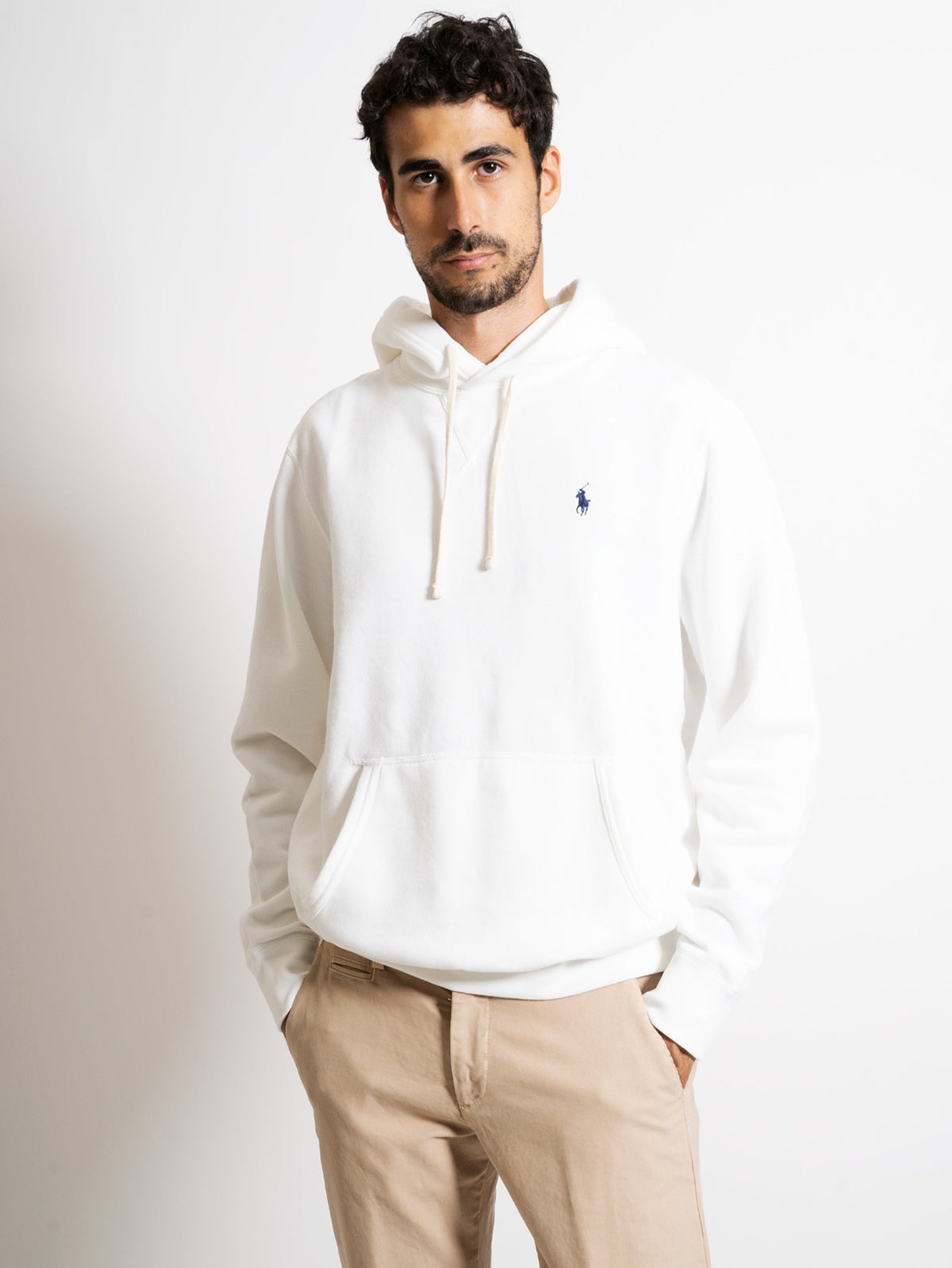 2026 New Arrival Felpa con Cappuccio Bianco