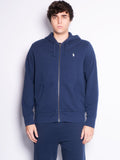 2026 New Arrival Felpa con Cerniera in Spugna Loopback Blu
