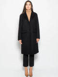 2026 New Arrival Cappotto un Petto in Lana Nero