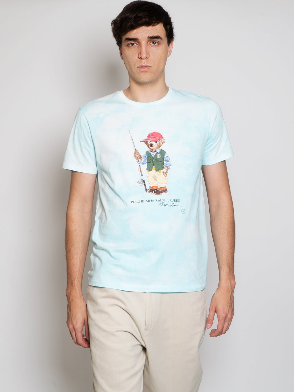2026 New Arrival T-shirt Tie-Dye con Polo Bear Blu