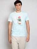 2026 New Arrival T-shirt Tie-Dye con Polo Bear Blu