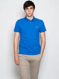 2026 New Arrival Polo in Piquè Slim Fit Blu Royal