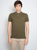 2026 New Arrival Polo in Piquet Slim Fit Verde Militare