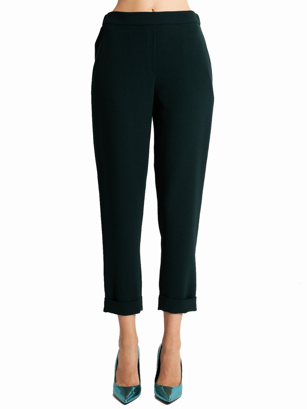 2026 New Arrival Pantaloni in Cady Crepe Verde