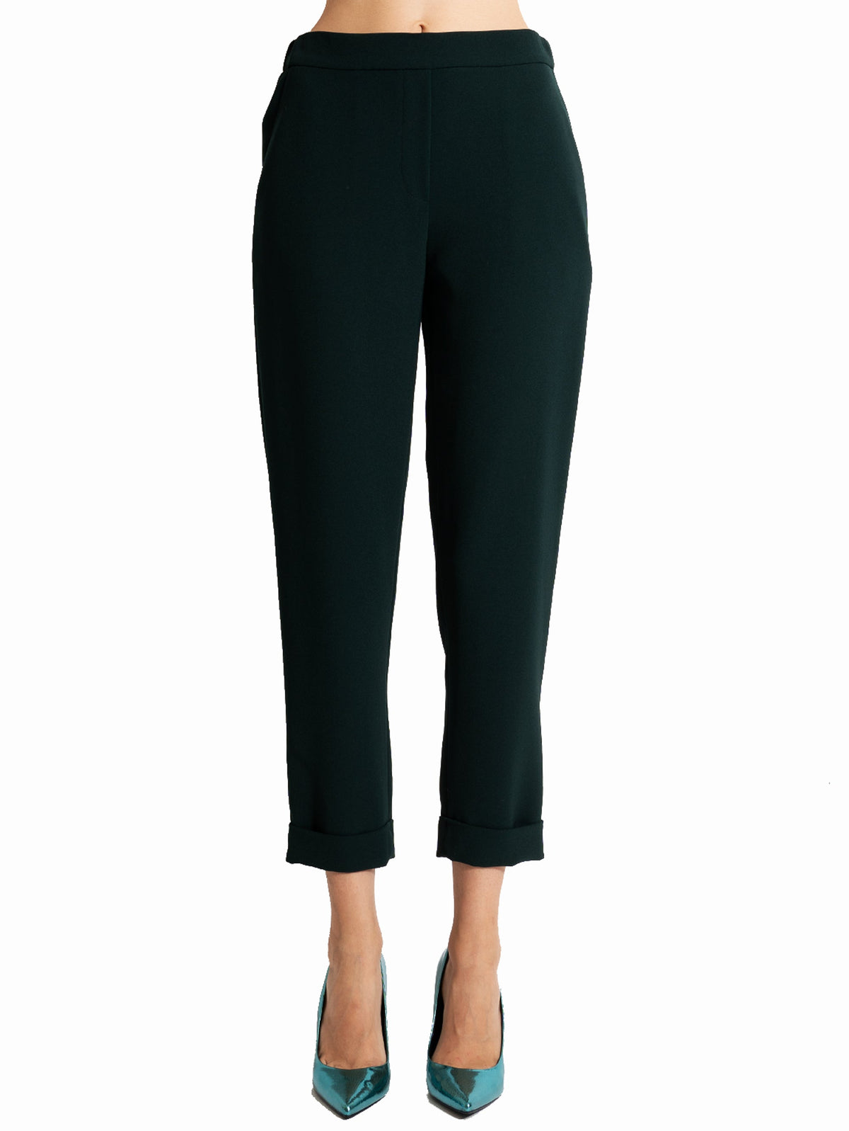 2026 New Arrival Pantaloni in Cady Crepe Verde