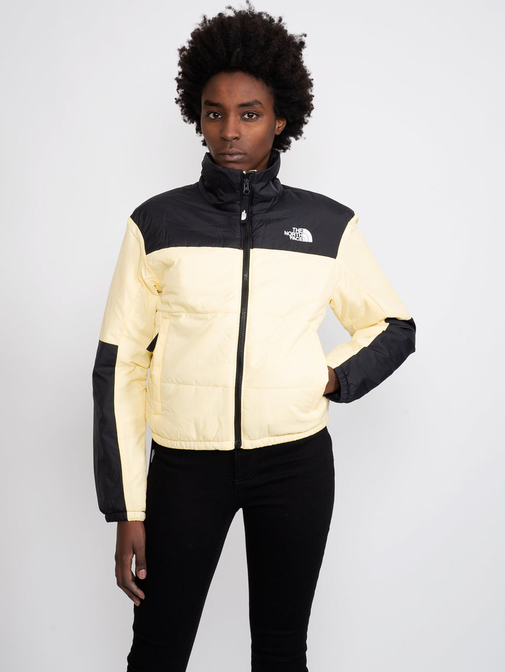 2026 New Arrival Giacca Imbottita Color Block Giallo/Nero