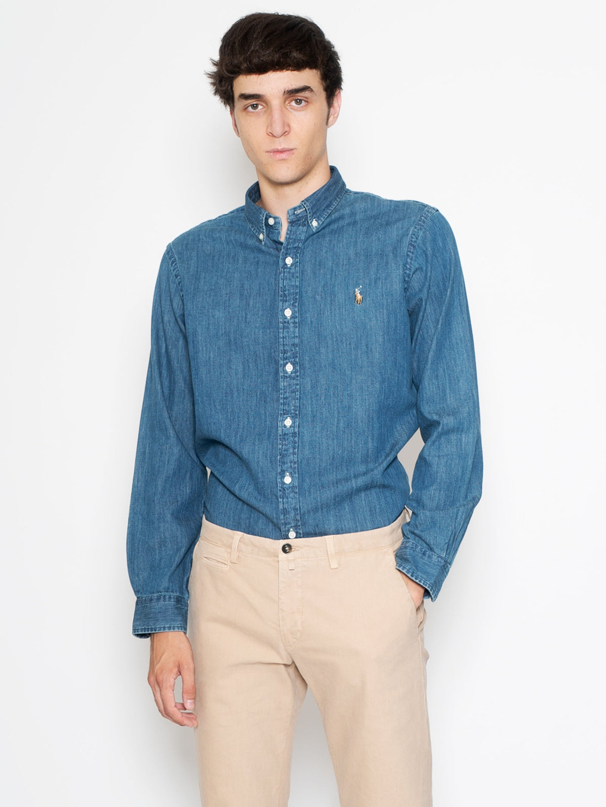2026 New Arrival Camicia in Denim Blu