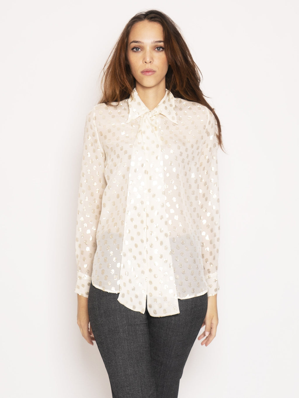 2026 New Arrival Camicia con Pois - Beige
