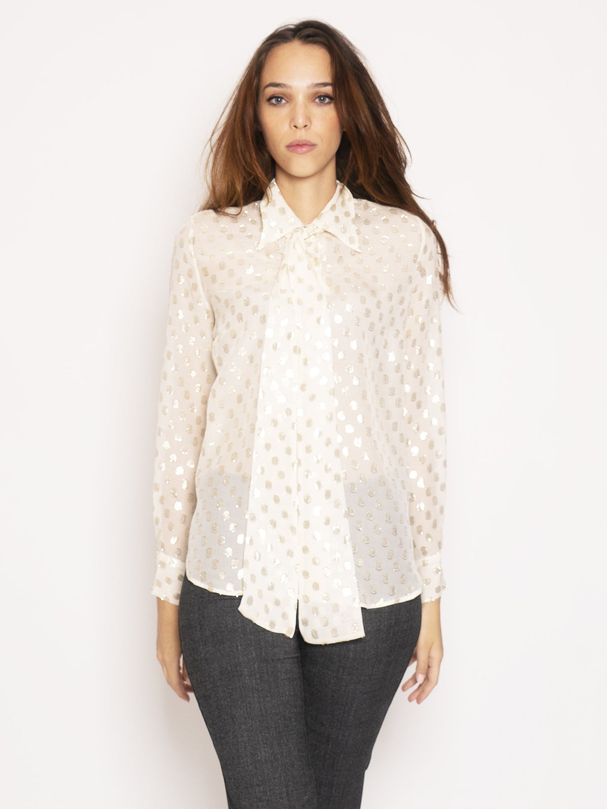 2026 New Arrival Camicia con Pois - Beige