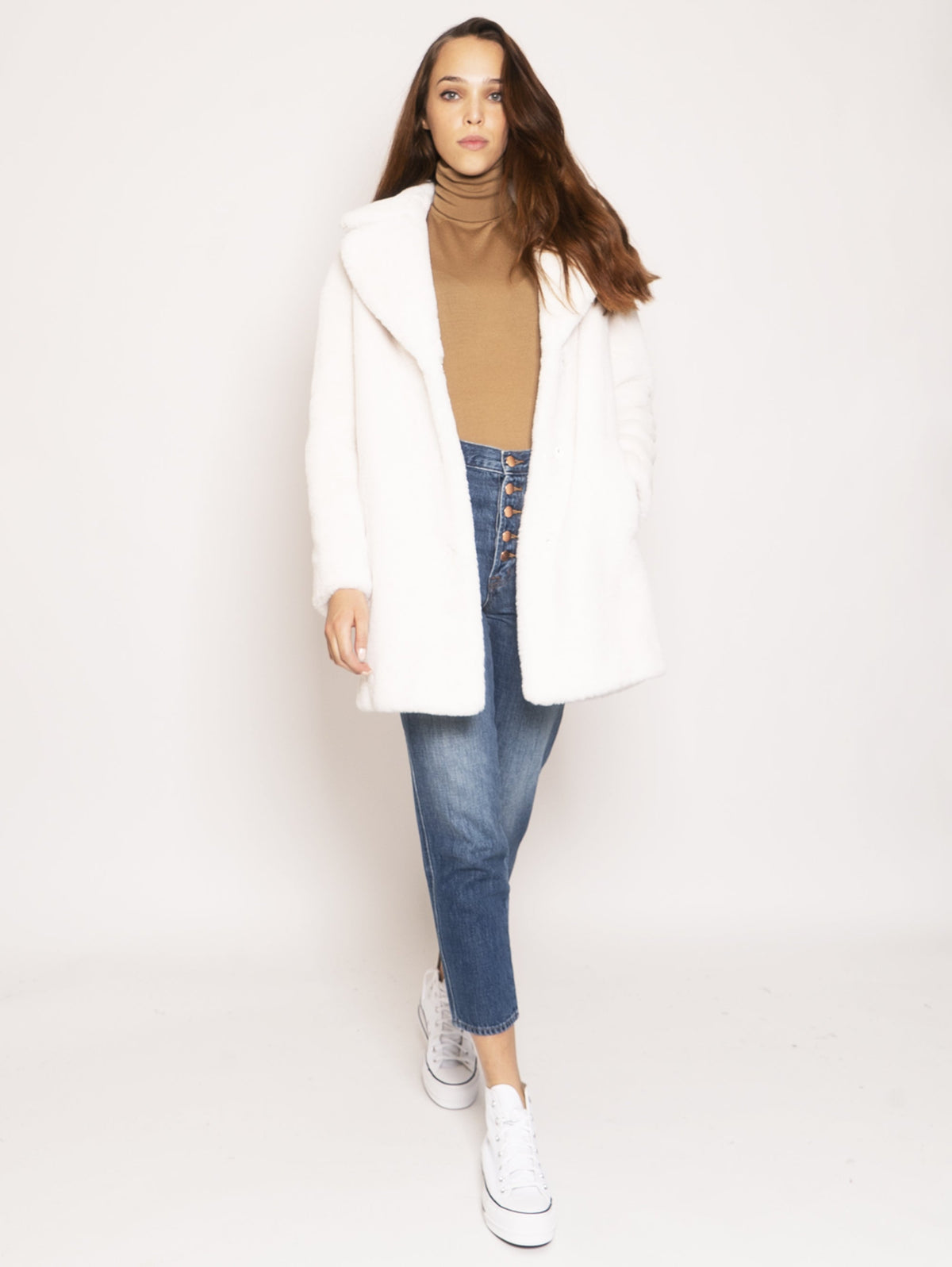 2026 New Arrival Cappotto in Ecofur - Bianco