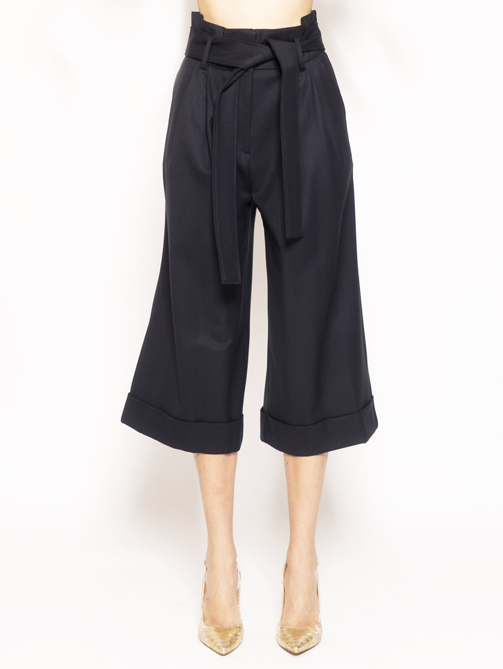 2026 New Arrival Pantalone Cropped con Fusciacca - Blu