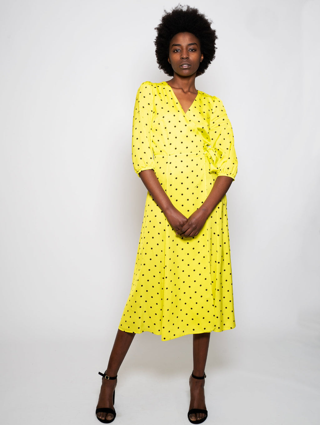 2026 New Arrival Abito a Pois Giallo