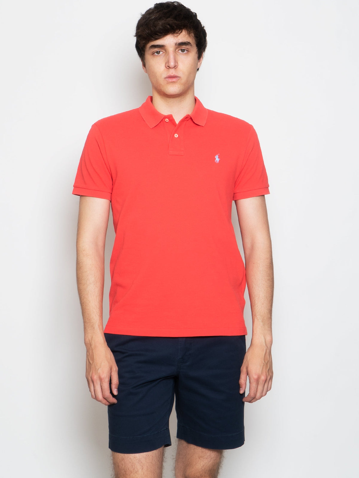 2026 New Arrival Polo in Mesh Slim Fit Corallo