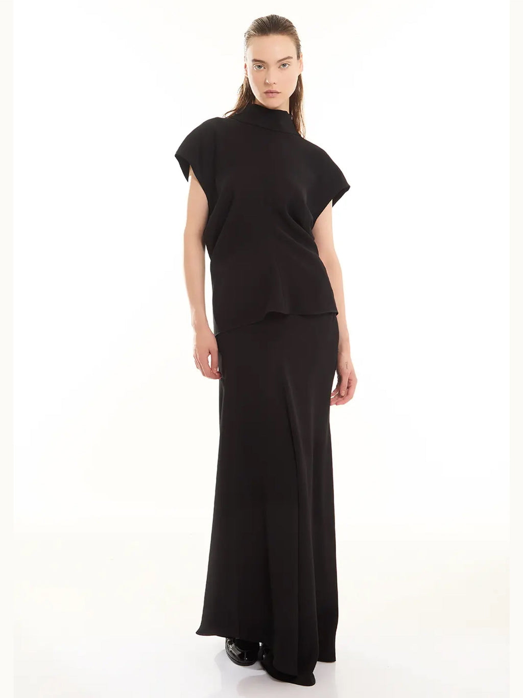2026 New Arrival Blusa con Cannello e Fiocco Nero