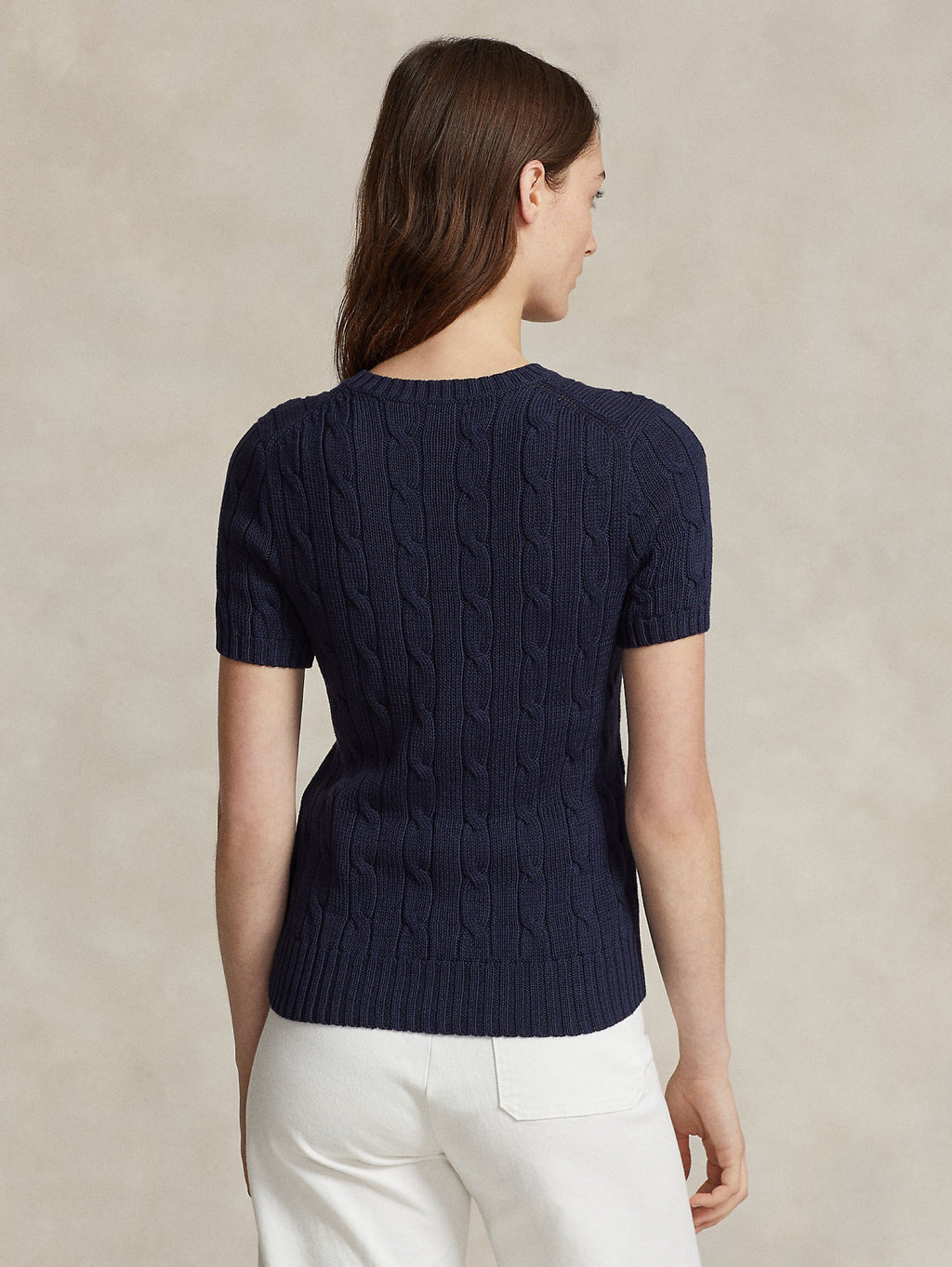 2026 New Arrival Maglia a Trecce con Maniche Corte Blu