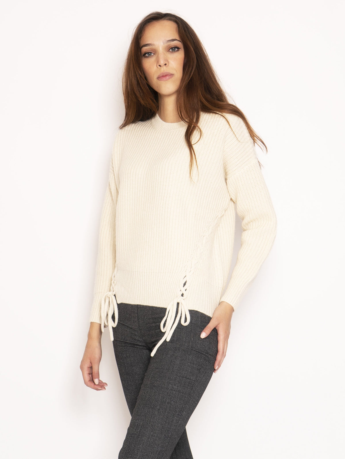 2026 New Arrival Maglia a Coste - Panna