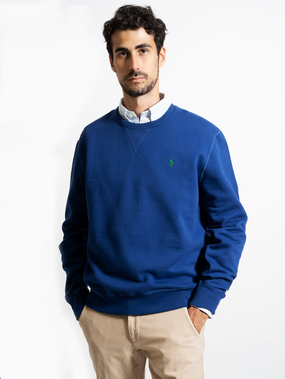 2026 New Arrival Felpa Girocollo Blu