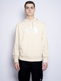 2026 New Arrival Felpa con Cappuccio e Logo Ricamato Ghiaia