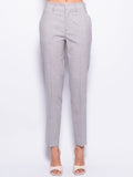 2026 New Arrival Pantaloni in Fresco Lana Grigio Mélange Chiaro