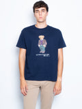 2026 New Arrival T-shirt con Stampa Polo Bear Blu