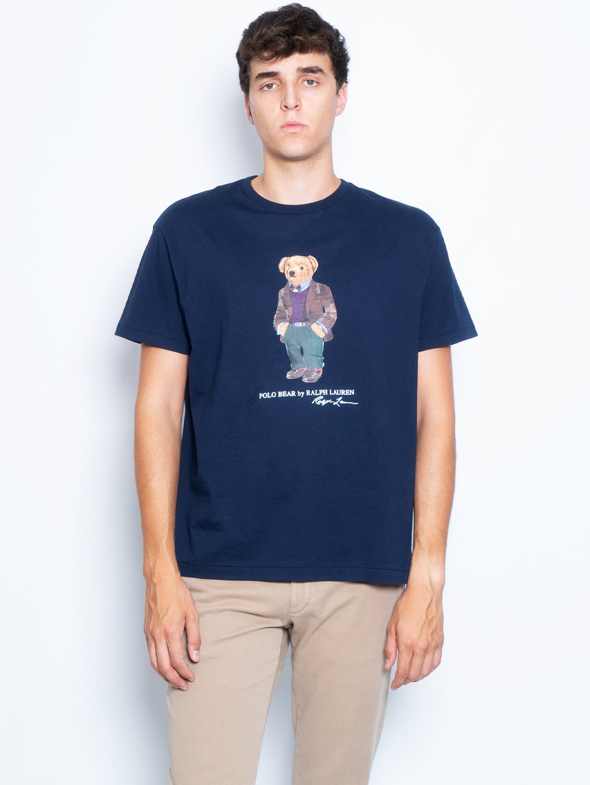 2026 New Arrival T-shirt con Stampa Polo Bear Blu