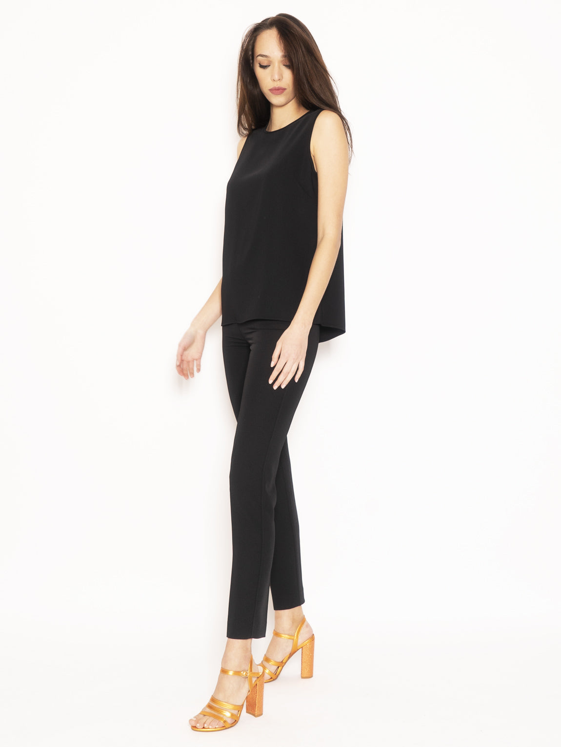 2026 New Arrival Pantalone con Elastico in Vita Plik  Nero