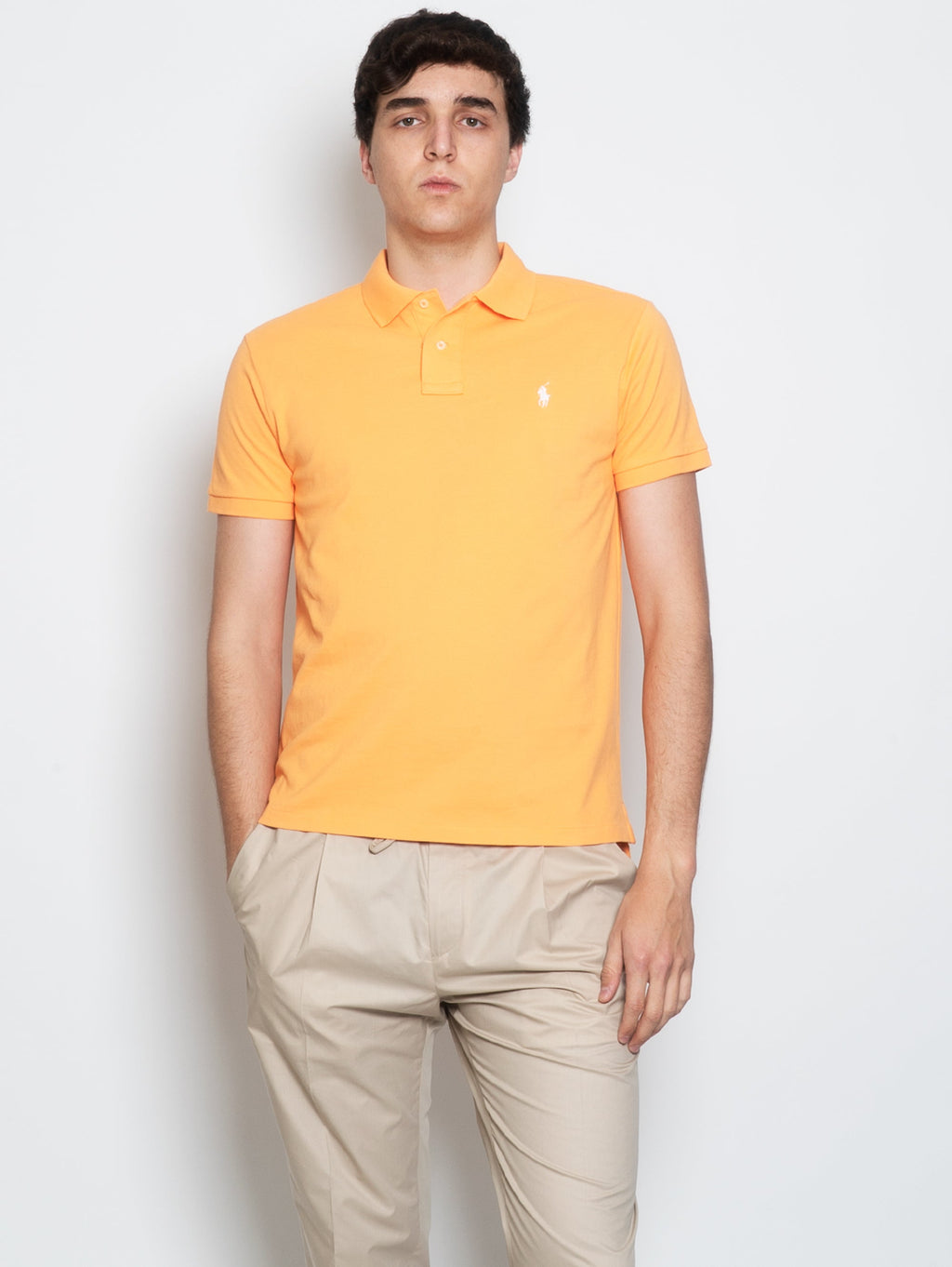 2026 New Arrival Polo in Piqué di Cotone Arancione