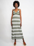 2026 New Arrival Abito Scollo a V Fantasia Verde