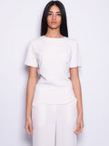 2026 New Arrival Blusa con Dettaglio Cut Out Panna