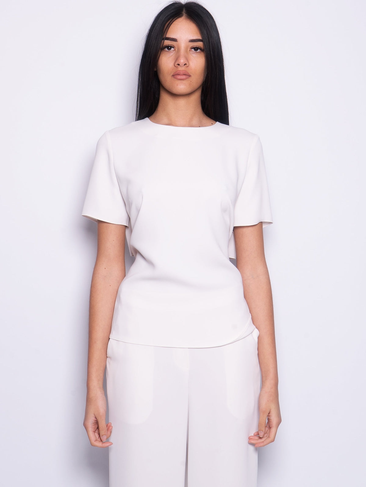 2026 New Arrival Blusa con Dettaglio Cut Out Panna