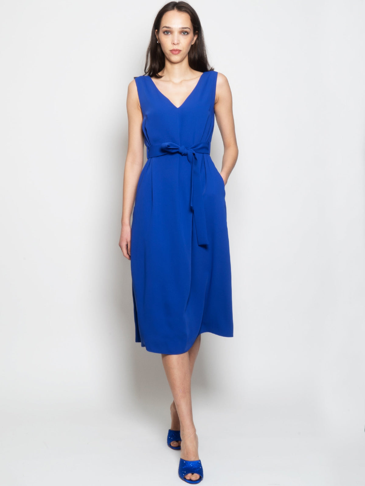 2026 New Arrival Abito Midi con Scollo a V Bluette