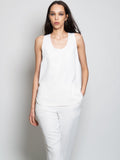 2026 New Arrival Top con Scollo Rotondo Panna