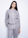 2026 New Arrival Felpa con Cappuccio in Cotone Loopback Grigio