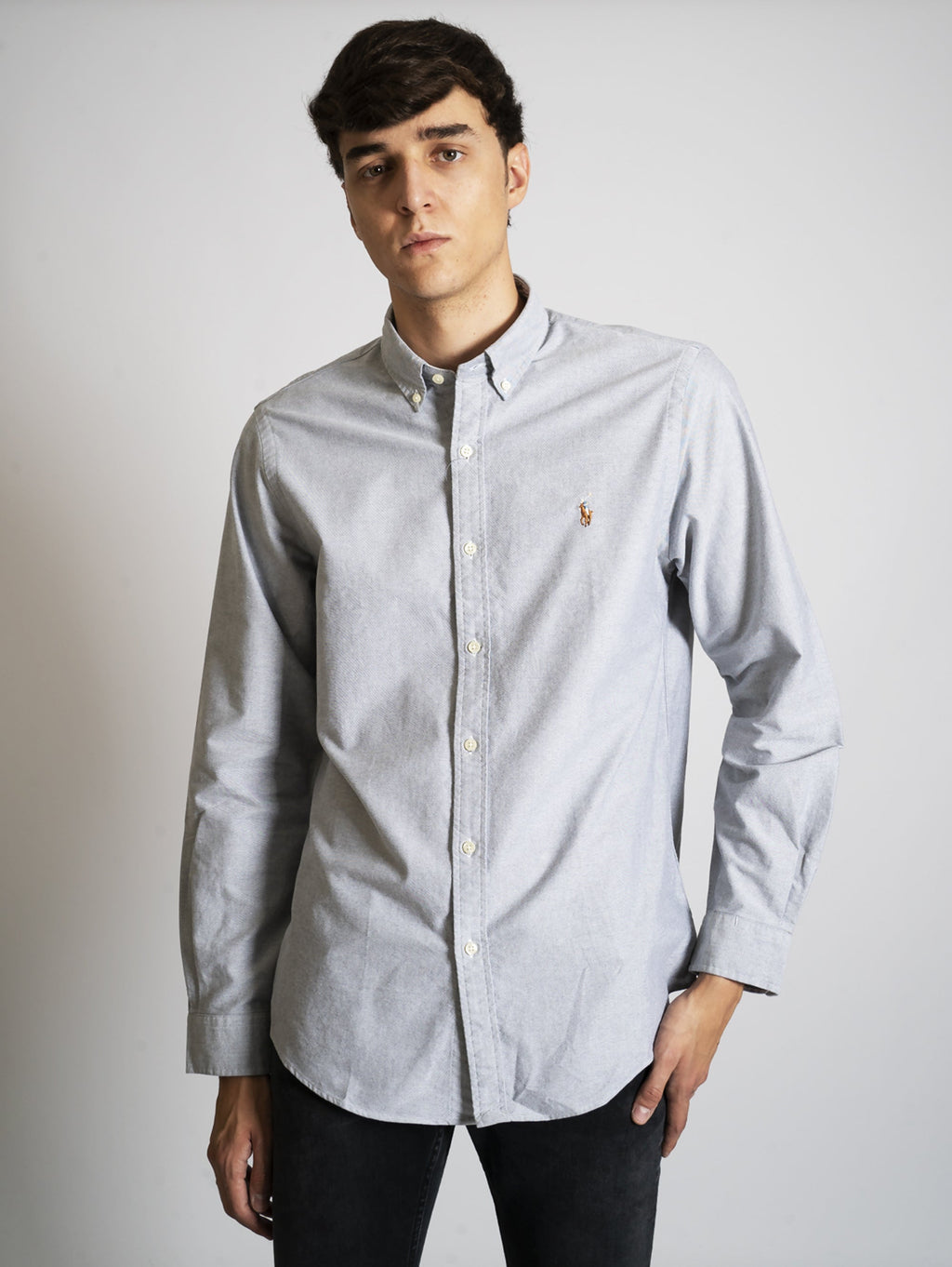 2026 New Arrival Camicia Oxford Slim Fit Grigio