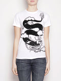 2026 New Arrival Maglia con Paillettes Comodo Bianco / Nero