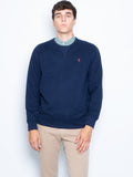 2026 New Arrival Felpa Girocollo con Inserto a V Blu