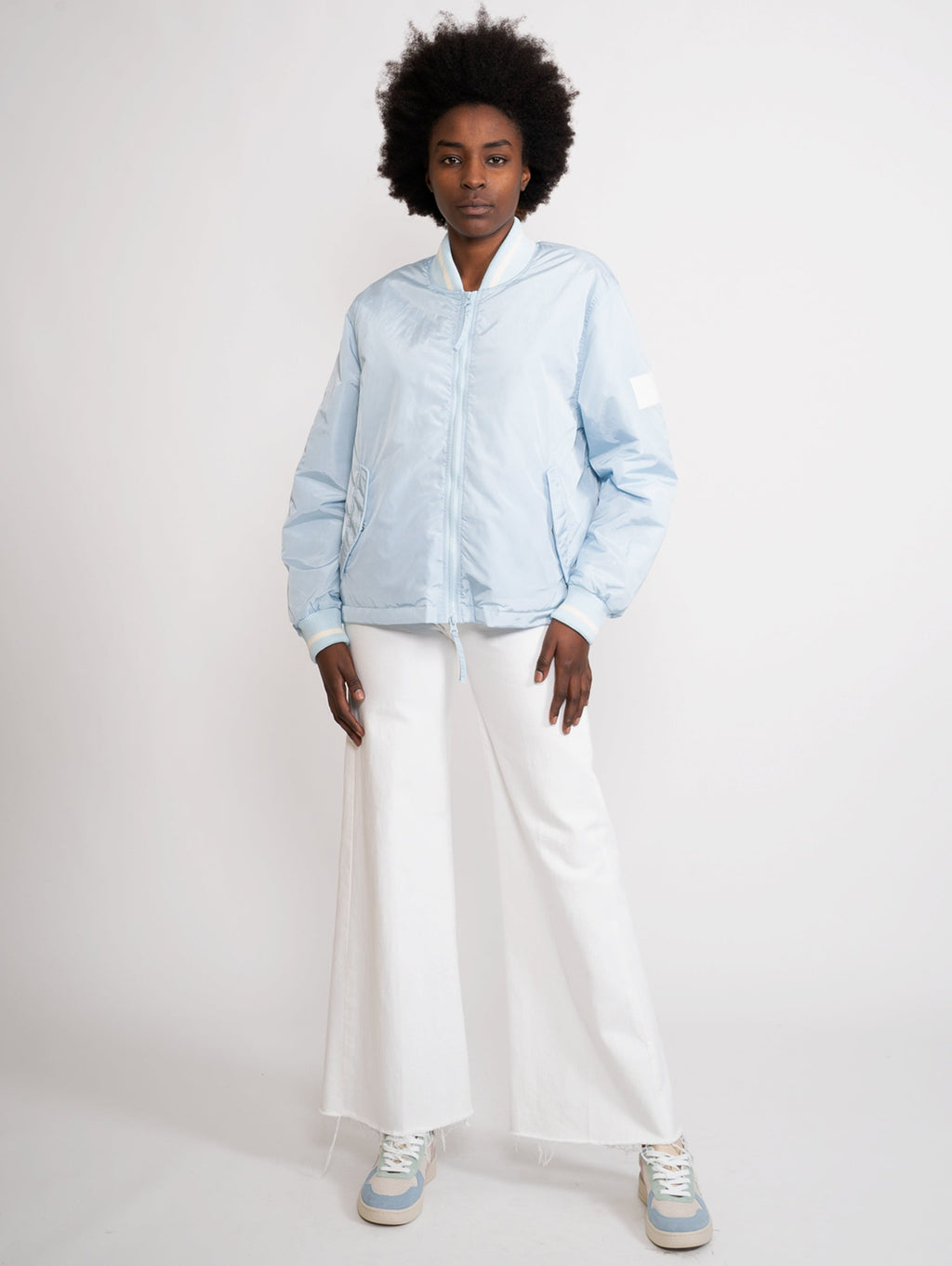 2026 New Arrival Bomber con Spacchi Laterali Blu