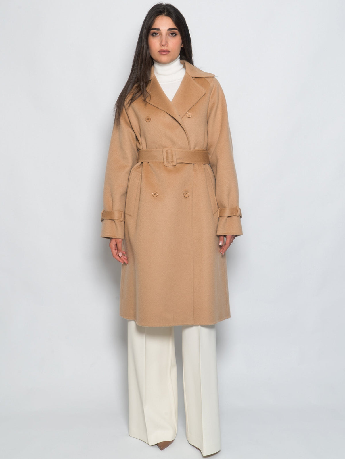 2026 New Arrival Trench Doppiopetto in Lana Beige