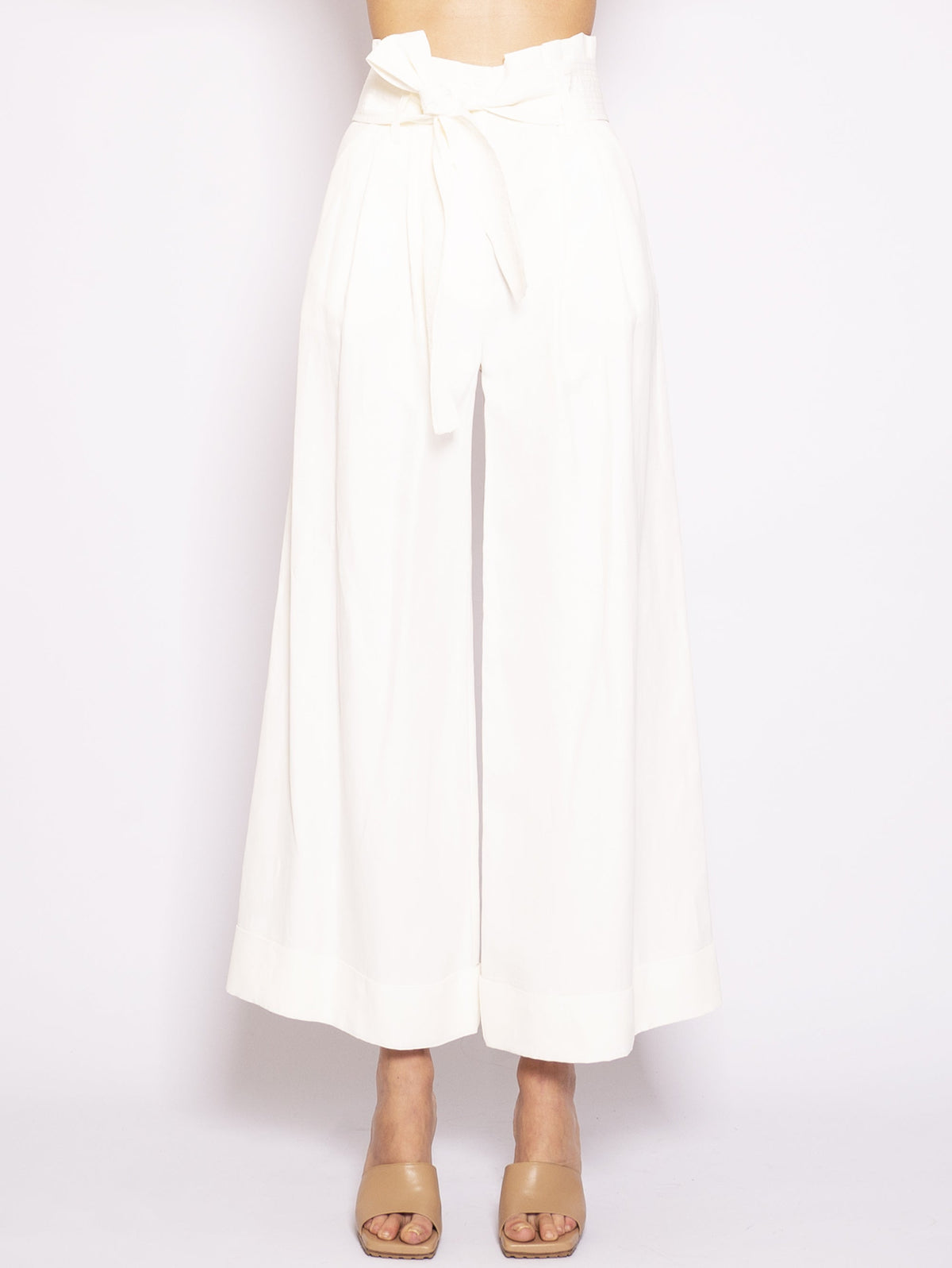 2026 New Arrival Pantaloni con Pinces Panna