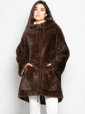 2026 New Arrival Parka con Cappuccio in Eco Pelliccia Visone