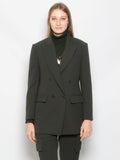 2026 New Arrival Giacca Doppiopetto in Cady Verde